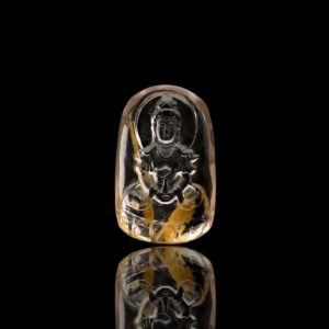 Mặt Phật Quan Thế Âm Bồ Tát - Tóc vàng bã mía #MTV0027