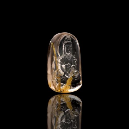 Mặt Phật Quan Thế Âm Bồ Tát - Tóc vàng bã mía #MTV0027 1