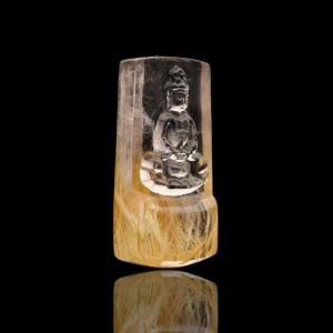 Mặt Phật Quan Thế Âm Bồ Tát - Tóc vàng bã mía #MTV0029 1