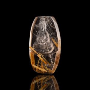 Mặt Phật Quan Thế Âm Bồ Tát - Tóc vàng bã mía #MTV0033 2