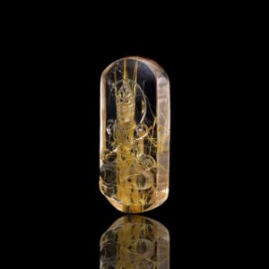 Mặt Phật Quan Thế Âm Bồ Tát - Tóc vàng bã mía #MTV0051 2