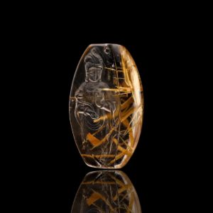 Mặt Phật Quan Thế Âm Bồ Tát - Tóc vàng bã mía #MTV0052