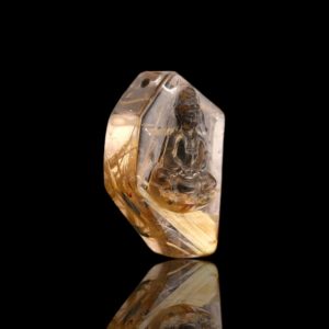 Mặt Phật Quan Thế Âm Bồ Tát - Tóc vàng bã mía #MTV0055 1