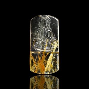 Mặt Phật Quan Thế Âm Bồ Tát - Tóc vàng bã mía #MTV0065