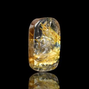 Mặt Phật Quan Thế Âm Bồ Tát - Tóc vàng bã mía #MTV0066 1