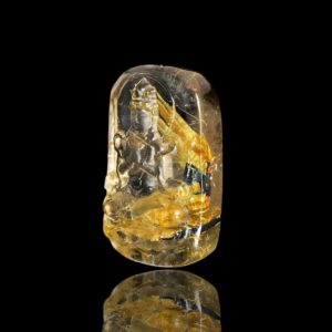 Mặt Phật Quan Thế Âm Bồ Tát - Tóc vàng bã mía #MTV0066 2