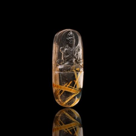 Mặt Phật Quan Thế Âm Bồ Tát - Tóc vàng bã mía #MTV0094 1