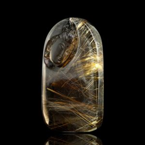 Mặt Phật Quan Thế Âm Bồ Tát - Tóc vàng bã mía #MTV0095 1