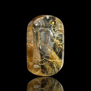 Mặt Phật Quan Thế Âm Bồ Tát - Tóc vàng bã mía #MTV0096 2