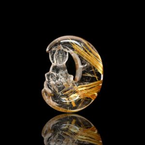 Mặt Phật Quan Thế Âm Bồ Tát - Tóc vàng bã mía #MTV0098 1