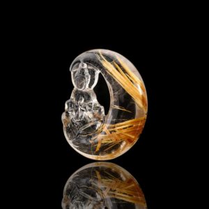 Mặt Phật Quan Thế Âm Bồ Tát - Tóc vàng bã mía #MTV0098 2