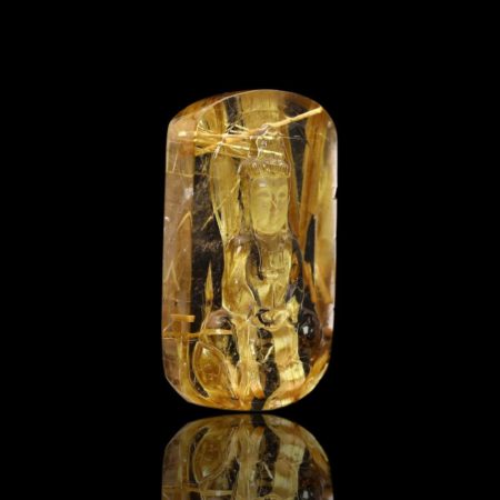 Mặt Phật Quan Thế Âm Bồ Tát - Tóc vàng bã mía #MTV0103 1