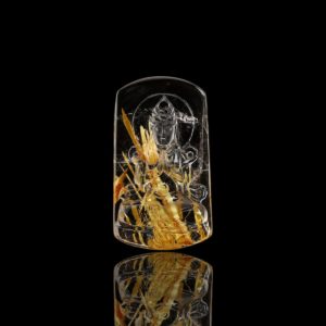 Mặt Phật Quan Thế Âm Bồ Tát - Tóc vàng bã mía #MTV0104