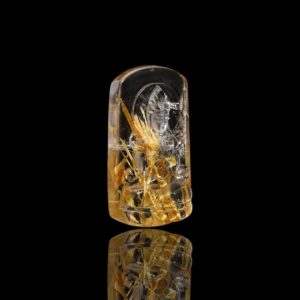 Mặt Phật Quan Thế Âm Bồ Tát - Tóc vàng bã mía #MTV0104 1