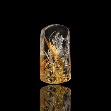 Mặt Phật Quan Thế Âm Bồ Tát - Tóc vàng bã mía #MTV0104 1