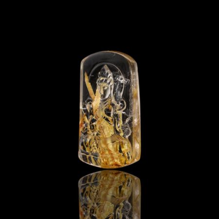 Mặt Phật Quan Thế Âm Bồ Tát - Tóc vàng bã mía #MTV0104 2