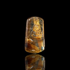 Mặt Phật Quan Thế Âm Bồ Tát - Tóc vàng bã mía #MTV0108 1