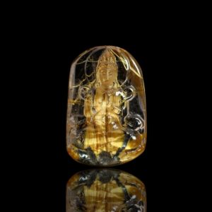 Mặt Phật Quan Thế Âm Bồ Tát - Tóc vàng bã mía #MTV0111