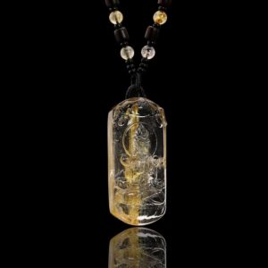 Mặt Phật Quan Thế Âm Bồ Tát - Tóc vàng bã mía #MTV0129 1