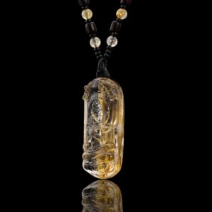 Mặt Phật Quan Thế Âm Bồ Tát - Tóc vàng bã mía #MTV0129 2