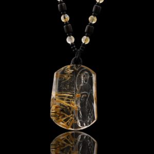 Mặt Phật Quan Thế Âm Bồ Tát - Tóc vàng bã mía #MTV0130 1