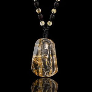 Mặt Phật Quan Thế Âm Bồ Tát - Tóc vàng bã mía #MTV0130 2