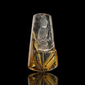 Mặt Phật Quan Thế Âm Bồ Tát - Tóc vàng bã mía #MTV0131 1