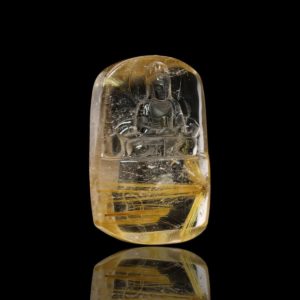 Mặt Phật Quan Thế Âm Bồ Tát - Tóc vàng bã mía #MTV0132 1