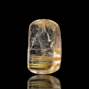 Mặt Phật Quan Thế Âm Bồ Tát - Tóc vàng bã mía #MTV0132 2