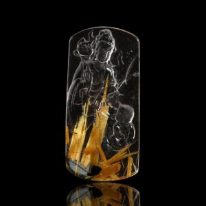 Mặt Phật Quan Thế Âm Bồ Tát - Tóc vàng bã mía #MTV0161 1