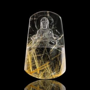 Mặt Phật Quan Thế Âm Bồ Tát - Tóc vàng bã mía #MTV0164