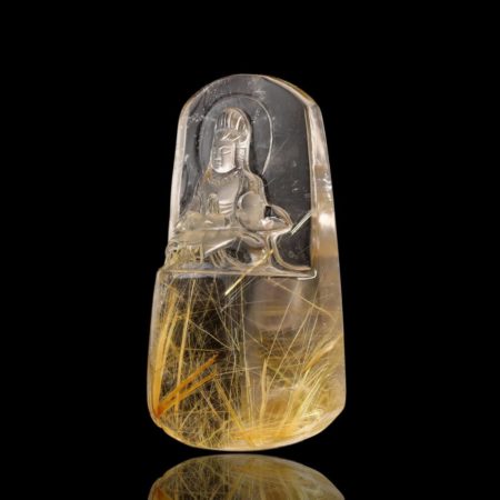 Mặt Phật Quan Thế Âm Bồ Tát - Tóc vàng bã mía #MTV0164 2