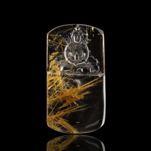 Mặt Phật Quan Thế Âm Bồ Tát - Tóc vàng bã mía #MTV0165