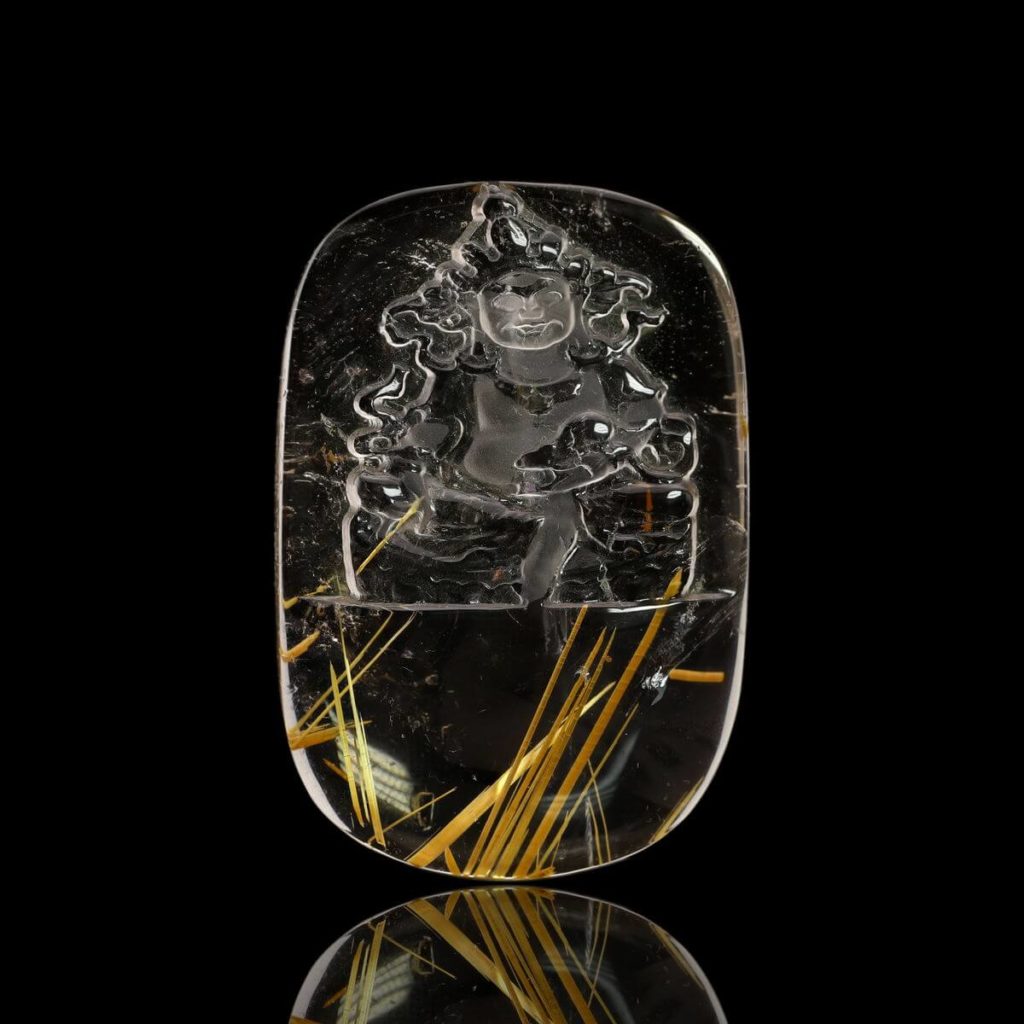 Mặt Hoàng Tài Bảo Thiên - Tóc vàng bã mía #MTV0167