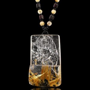 Mặt Phật Quan Thế Âm Bồ Tát - Tóc vàng bã mía #MTV0172 2