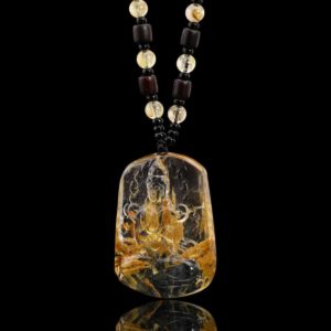 Mặt Phật Quan Thế Âm Bồ Tát - Tóc vàng bã mía #MTV0173 2