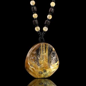 Mặt Phật Quan Thế Âm Bồ Tát - Tóc vàng bã mía #MTV0174 1