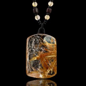 Mặt Phật Quan Thế Âm Bồ Tát - Tóc vàng bã mía #MTV0176