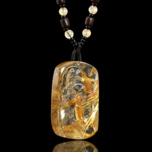 Mặt Phật Quan Thế Âm Bồ Tát - Tóc vàng bã mía #MTV0176 1