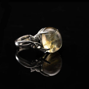 Nhẫn Thạch Anh Tóc Vàng #NTA0002 1