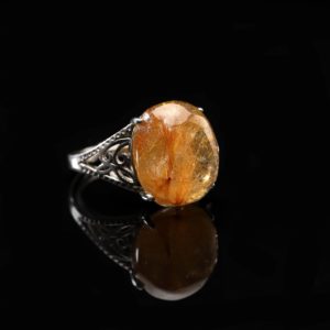 Nhẫn Thạch Anh Tóc Vàng #NTA0003 1