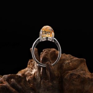 Nhẫn Thạch Anh Tóc Vàng #NTA0006 4