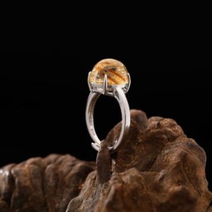 Nhẫn Thạch Anh Tóc Vàng #NTA0006 5