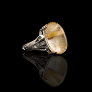 Nhẫn Thạch Anh Tóc Vàng #NTA0007 1