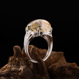 Nhẫn Thạch Anh Tóc Vàng #NTA0007 4