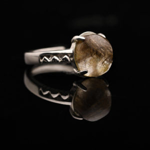 Nhẫn Thạch Anh Tóc Nâu #NTA0008 1