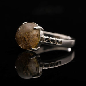 Nhẫn Thạch Anh Tóc Nâu #NTA0008 2