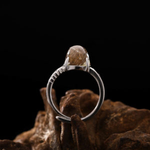 Nhẫn Thạch Anh Tóc Nâu #NTA0008 3