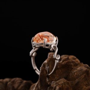 Nhẫn Thạch Anh Tóc Đỏ #NTA0010 5