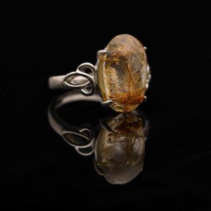 Nhẫn Thạch Anh Tóc Vàng #NTA0011 1